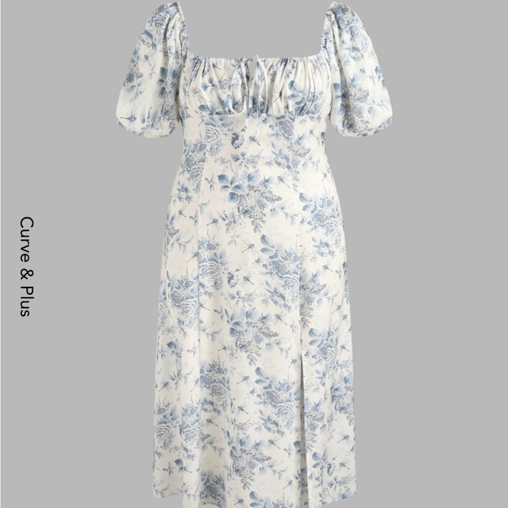 Cider curve cottagecore midi dress